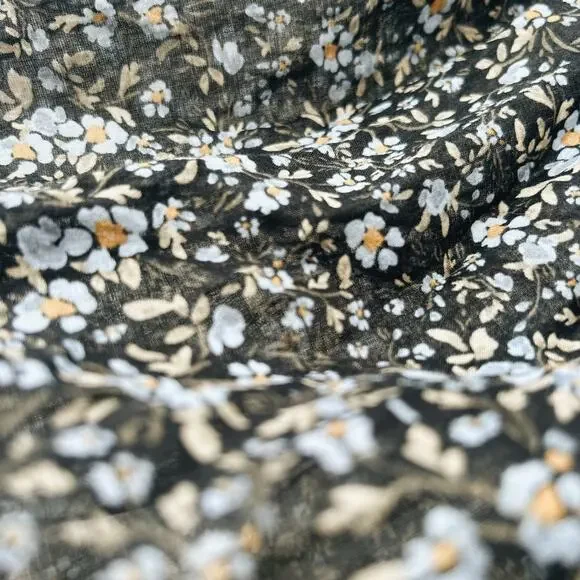 Shona Joy Denise Pintuck Babydoll Mini Balloon Puff Sleeve Short Floral Dress 10 - Picture 13 of 16